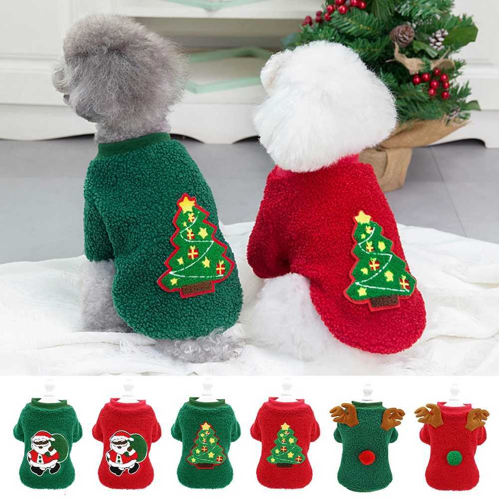 Christmas Dog Clothes Vest Pet Puppy Cat New Year Clothing Coat Cute Costume Soft Fleece Outfit Clothing Pug Chihuahua S2XL X250928