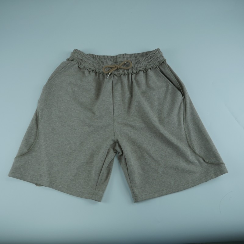 Men's Cotton Shorts - Summer Loose Casual Sport Pants, American Minimalist Solid Straight-Leg 5-Point Shorts, Customizable Pattern-05007