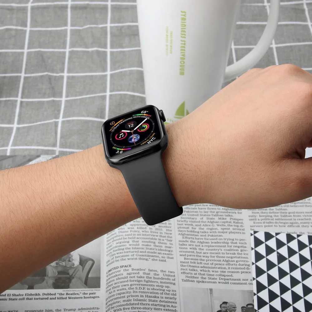 Silicone Band For Apple Watch straps 40 mm 49mm 44 mm 45mm 46mm 42mm 41mm 38mm sports bracelet iWatch series 10 9 8 3 SE ultra 2 W250928