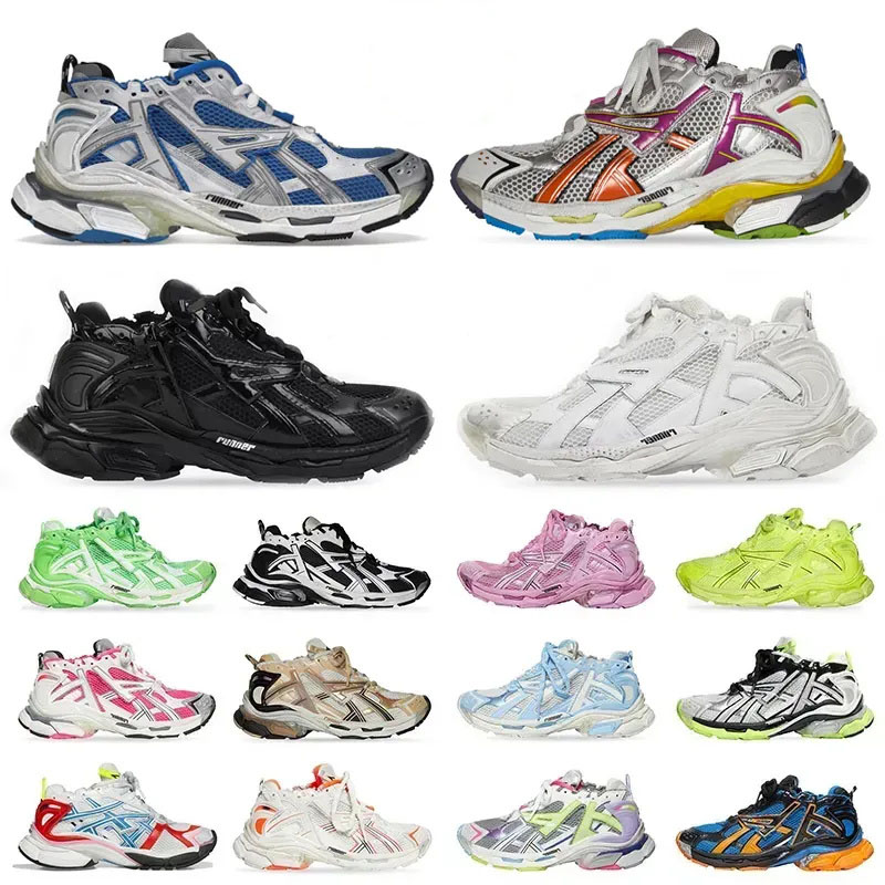Luxury Runner 7.0 Shoes Track Mesh Sneakers Black Red Grey White Women Men Paris Sneakers