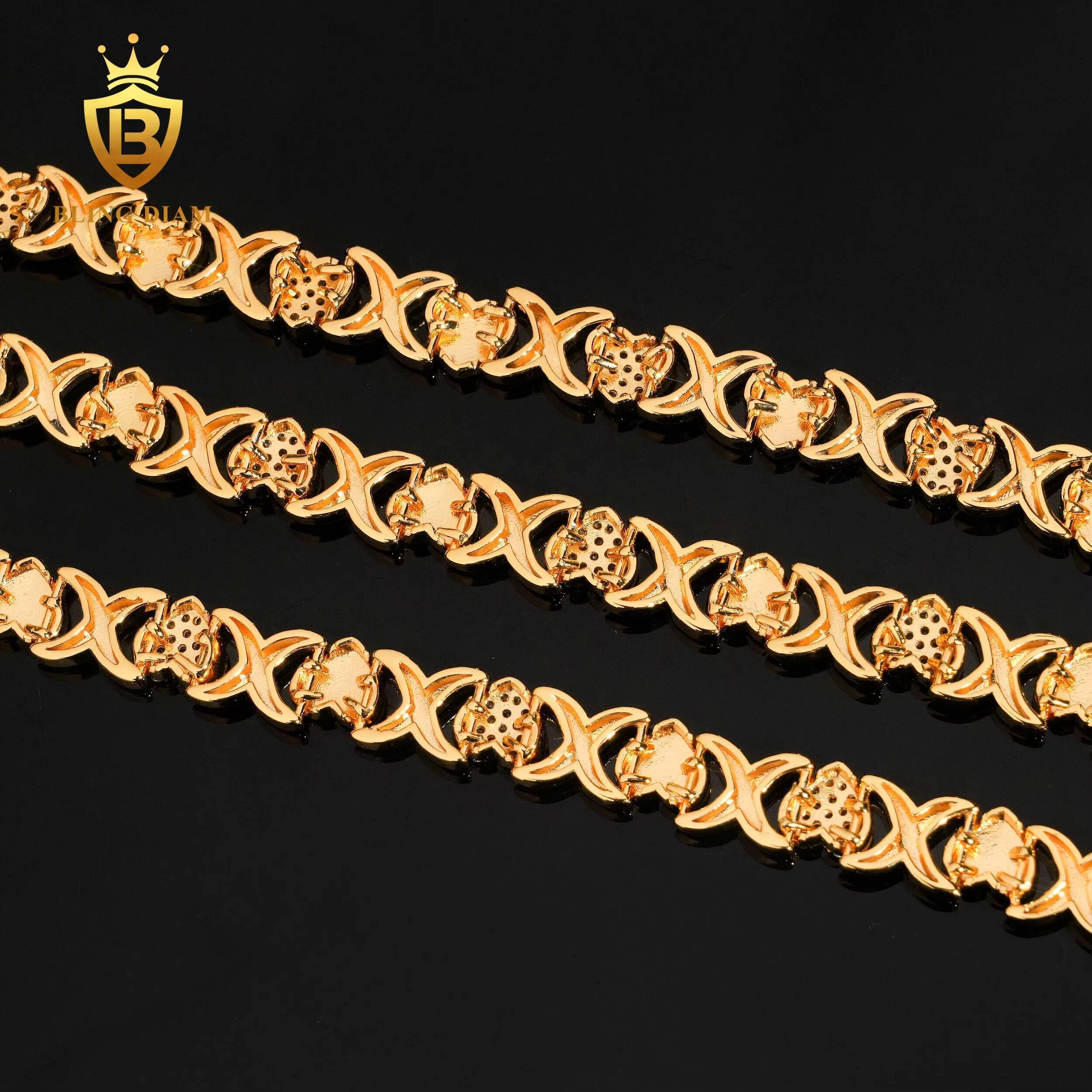 VVS Moissanite Diamond Cuban Link Chain Sterling Silver 925 Fine Jewelry Necklace Heart Miami Cuban Link Chain