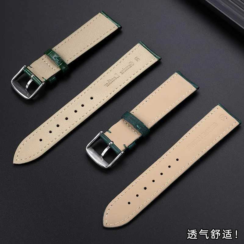 12mm 14mm 16mm 18mm 20mm 22mm High Quality Green Strap Bracelet Butterfly Buckle Business Casual Watchband Watch Accessories W250928