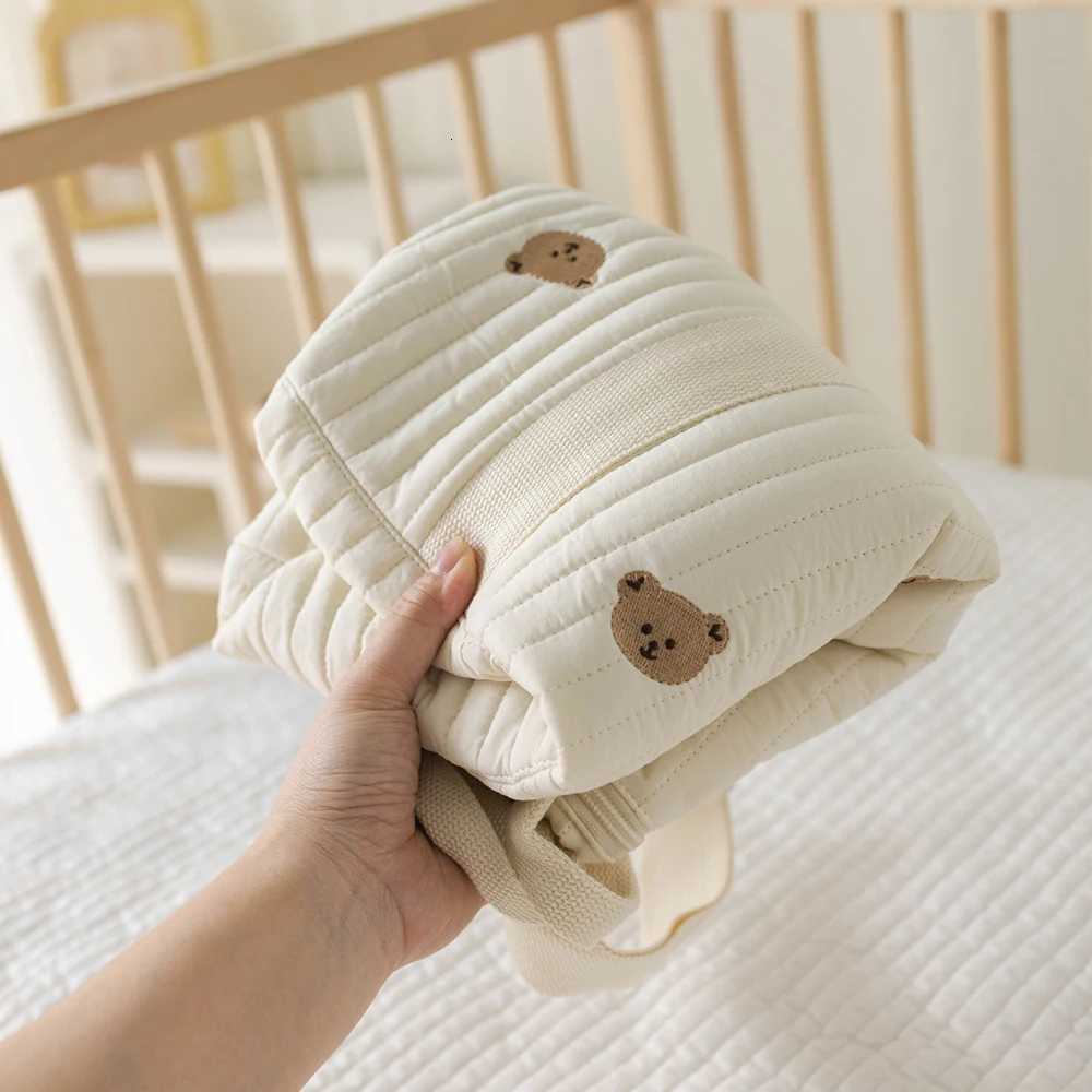 Little Bear Embroidered Handheld Shoulder Bag Cute Large Capaci Mother Baby Parent Child Single Shoulder Bag Mommy BagXJ250928