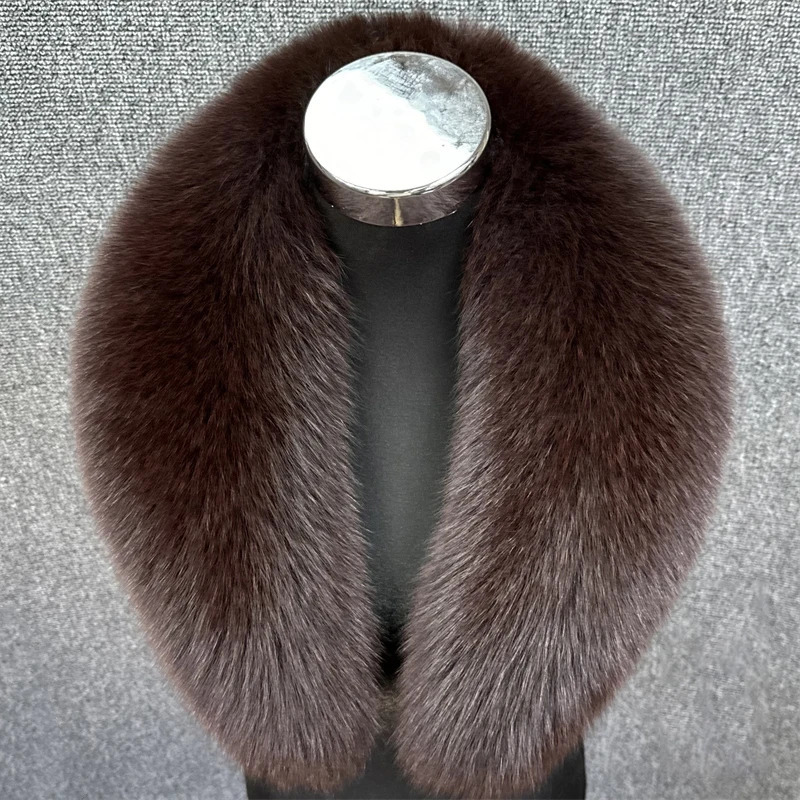Real Fox Fur Collar Women Winter Thickened Fur Collar Scarf Collars Wraps Neck Warmer Fur Scarves Shawl Fluffy Fur Shawl 250928