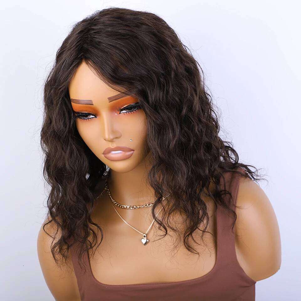 Top Short Pixie Cut Natural Brown Multi Parting 100% Real Human Hair Wigs Perruques Cheveux Humains High Quality Xiusiyuan2509