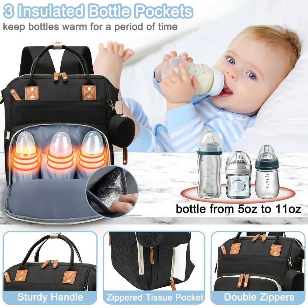 Multifunctional Diaper Bag Backpack Baby Girl Boy Diaper Bag with Pacifier Case Large Capaci Nursing Diaper Bag for TravelXJ250928