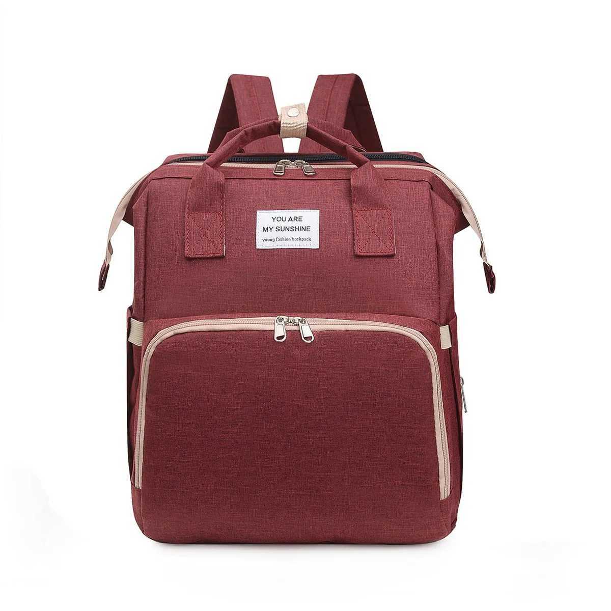 Portable folding crib mommy bag multifunctional light and largecapaci leisure double shoulder mother and baby bagXJ250928