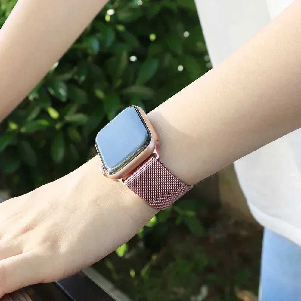 Milanese Loop Strap For Apple Watch Band Ultra 2 49mm 46 45 44 41 38 42mm Stainless Steel Metal for iWatch Series 10 9 8 7 6 5 4 W250928