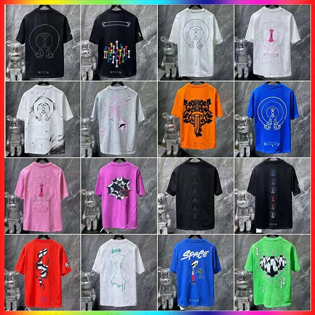 Designer t shirt Mens Shorts Letter Printed Tees Fashion Cotton Chrome Shirt Couples Tee Clothes Casual 25ss Summer Women Short Sleeve Clothing Tops Sports T-shirts