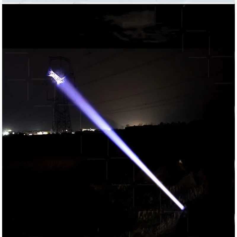 HighPower LED Flashlight With Spotlight Function Builtin Battery USB Rechargeable Design Camping Torch D250928