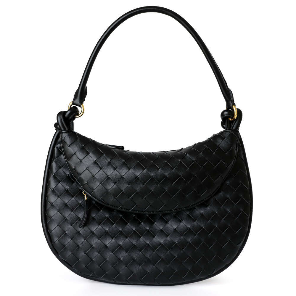 designer bag Luxury bag New High-End Cowhide Woven Double Crescent Dumpling French Underarm Bag for Women