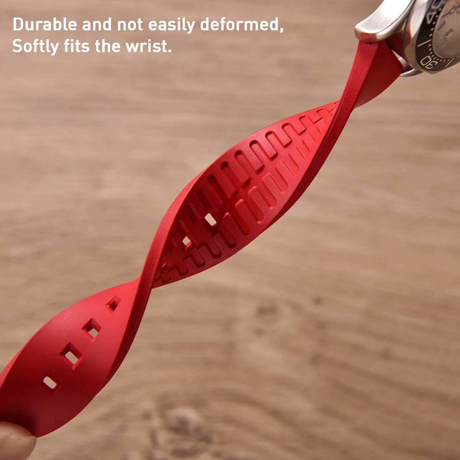 18192021222324mm FKM Rubber WATCH StrAP Diving Sports Quick Release StrAP Rubber Bracelet Band W250928