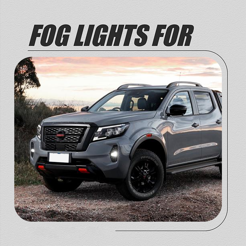 Front Bumper Fog Lamp Upgrade Kit FOR Nissan Navara FRONTIER NP300 2020-2022 Version Additional Foglight Set Switch + Wiring