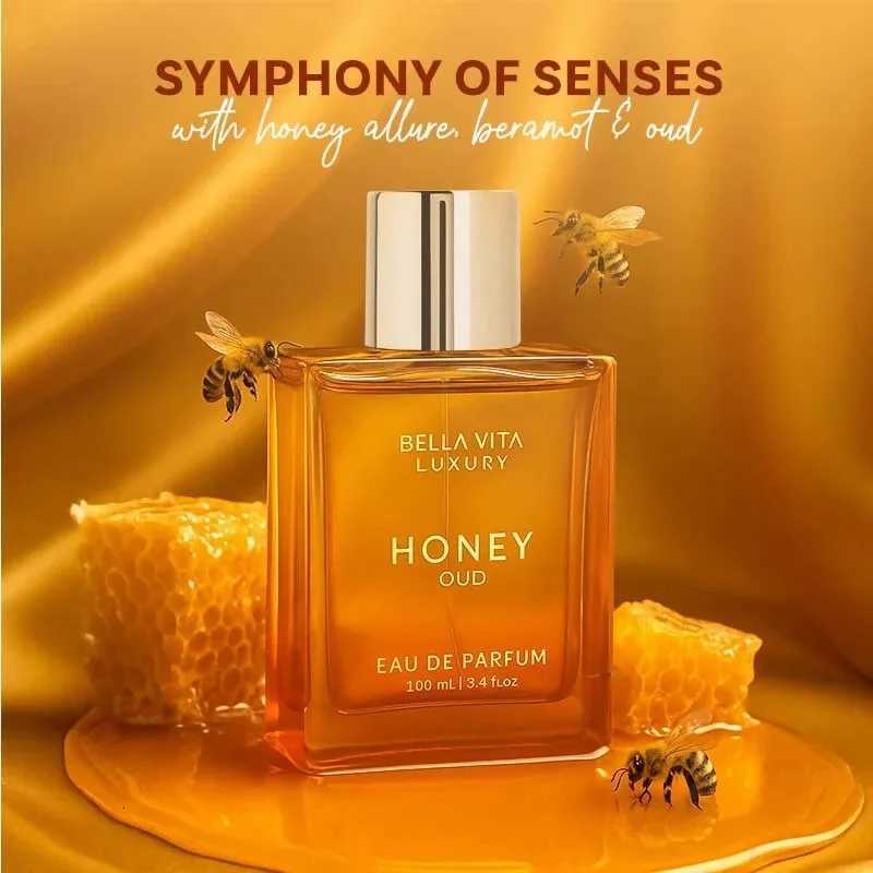 100ml Arab Perfumes BellaVita Luxury Honey Oud Eau de Parfum Spray Unisex Lasting Wood Pheromones Perfume Cologne Gifts M250928