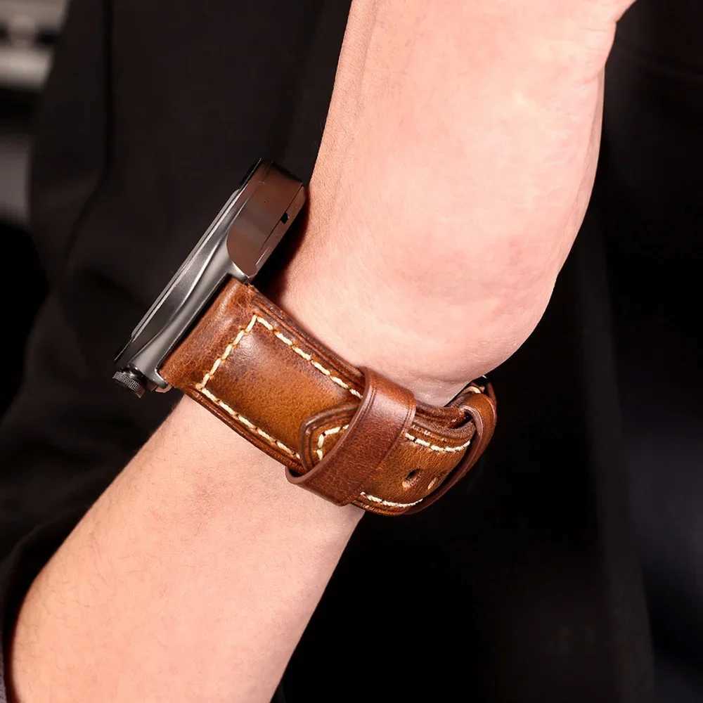 Genuine Leather Calfskin Strap 20mm 22mm for Huawei Watch GT 4 3 46mm Amazfit GTR Leather Strap for Galaxy Watch 6 5 Accessories W250928