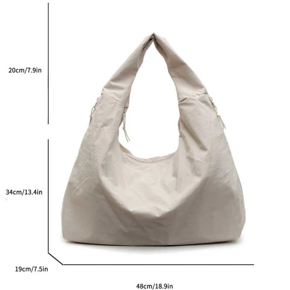 Japanese Fashion Casual Nylon Tote Bag Women 2025 New Style Trend Allmatch Large Capacity Underarm Bag Commuter Shoulder Bag Z250928
