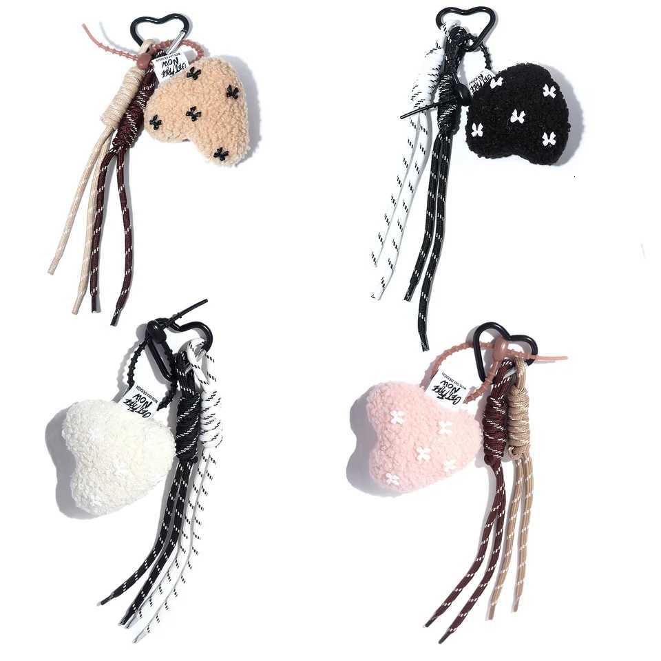 Fashion Cartoon Plush Love Keychain Cute Plush Bow Heart Shaped Pendant Keychain For Women Bag Accessories Trend Jewelry GiftsXJ250928