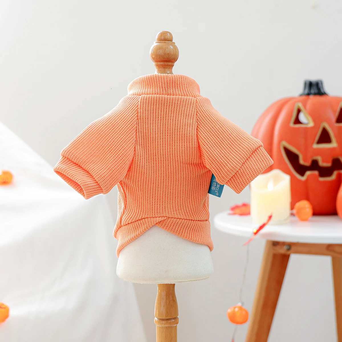 1PC Halloween Crew Neck Orange Pet Clothes Dog Crew Neck Pullover Sweater BOO Cute Fun Party Trick or Treat X250928