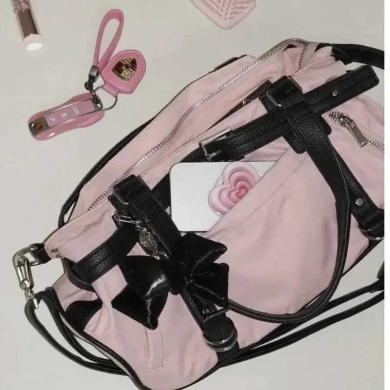 Harajuku Leopard Print Y2k Shoulder Bags Women Hot Girls Nylon Cute Handbag Ladies Vintage Tote Underarm Bag Aesthetic Z250928