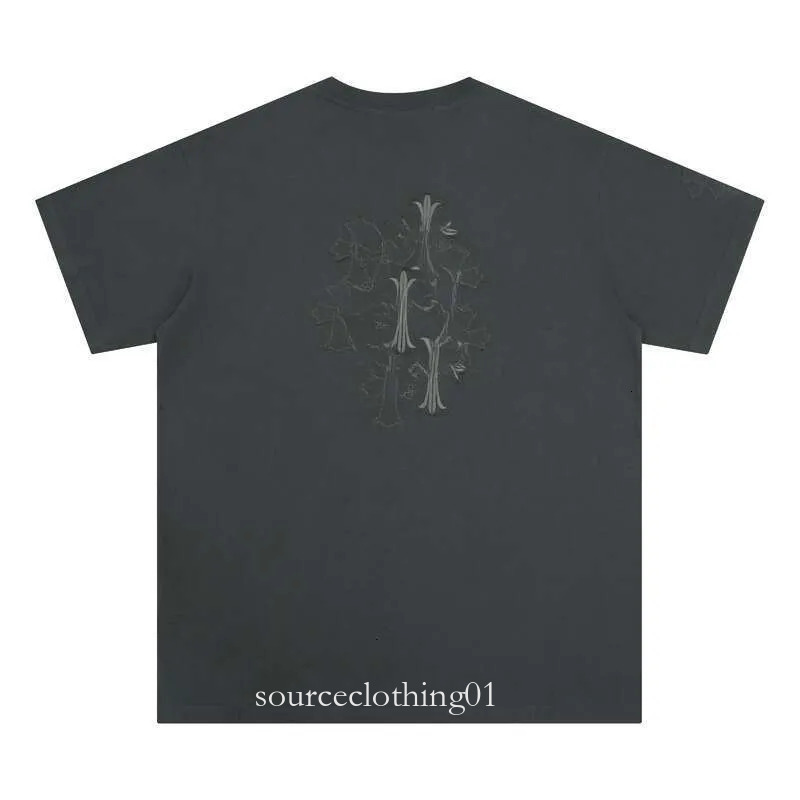 Chrome Shirt Heartt T Shirts Horseshoe Graphic Tee Mens Designer Heartstshirts Sanskrit Print Crosses Pattern Short Sleeve Gothic Clothes Luxury Ch Tshirt c18