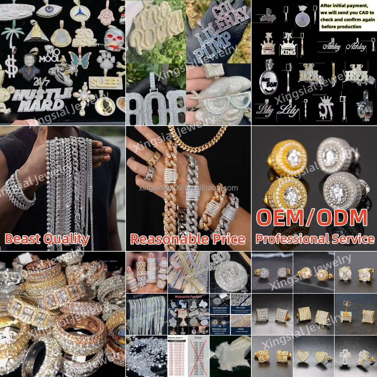 Wholesale Luxury Men Women Hip Hop Fine Jewelry 2mm 3mm 4mm 5mm Diamond 925 Silver Bracelet VVS Moissanite Tennis Chain Necklace