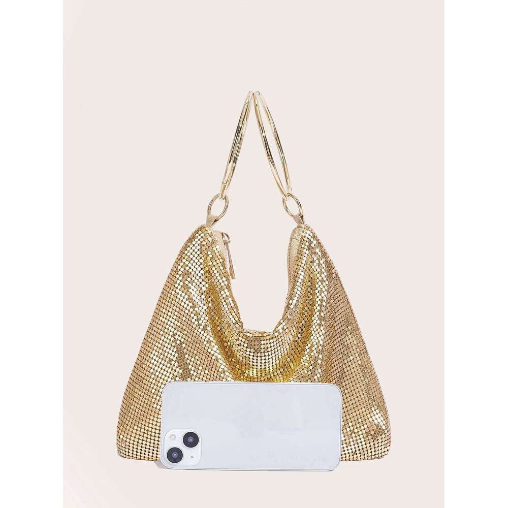 Designer Bags Fashion Evening Party Handbag For Women Large Capacity Gold Bag Aluminum Sheet Purse Hot Selling