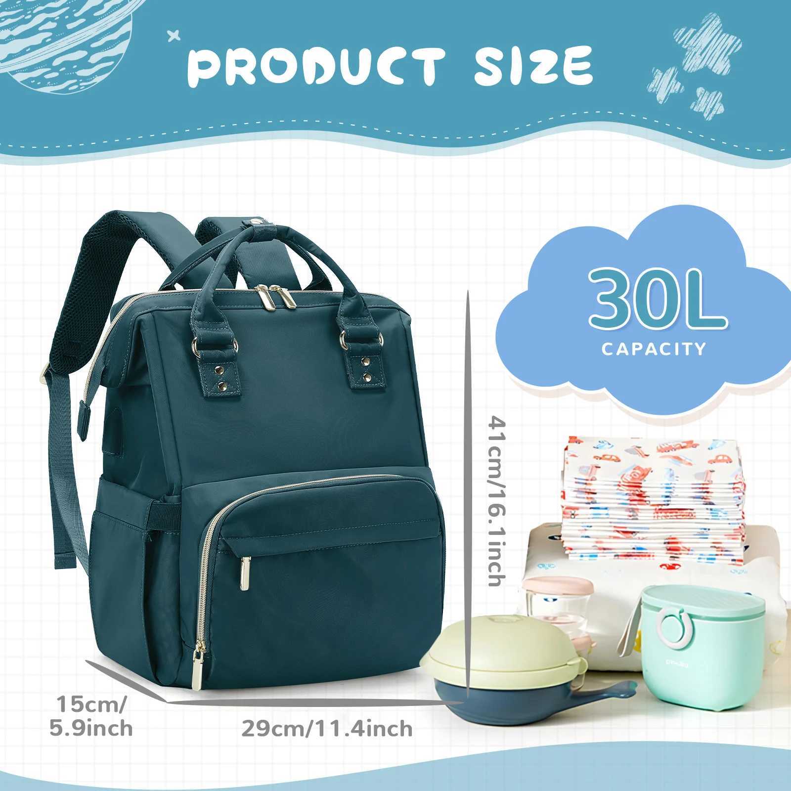 Diaper Bag Backpack Waterproof Travel Bag Mommy Tote Bag Foldable Storage Baby Diaper Hanging Bag Women Backpack Laptop BackpackXJ250928