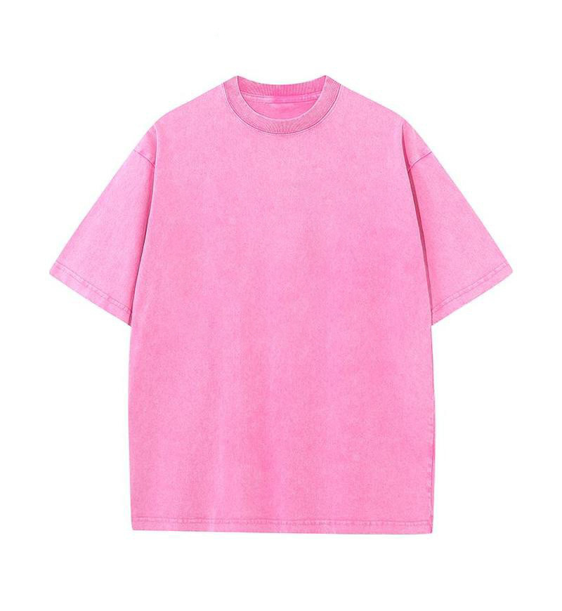 European Sizes Pre-Washed Vintage Plain Cotton Custom Printed Street T-Shirt - TT8391