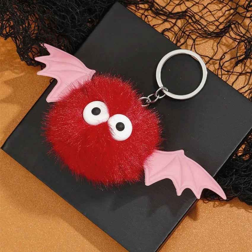 Cute Halloween Bat Devil Plush Pendant Keychain for Women Men Kids Lovely Keyring Backpack Bag Accessories Gifts for FriendsXJ250928