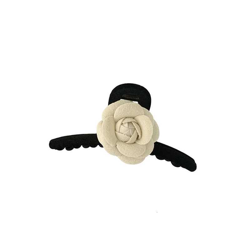 Autumn new flocking flower hairpin fashion and elegant ponytail clip Women Hair Grips Trend Heawear Ornament ACCESSORI FOR GIRL W250928