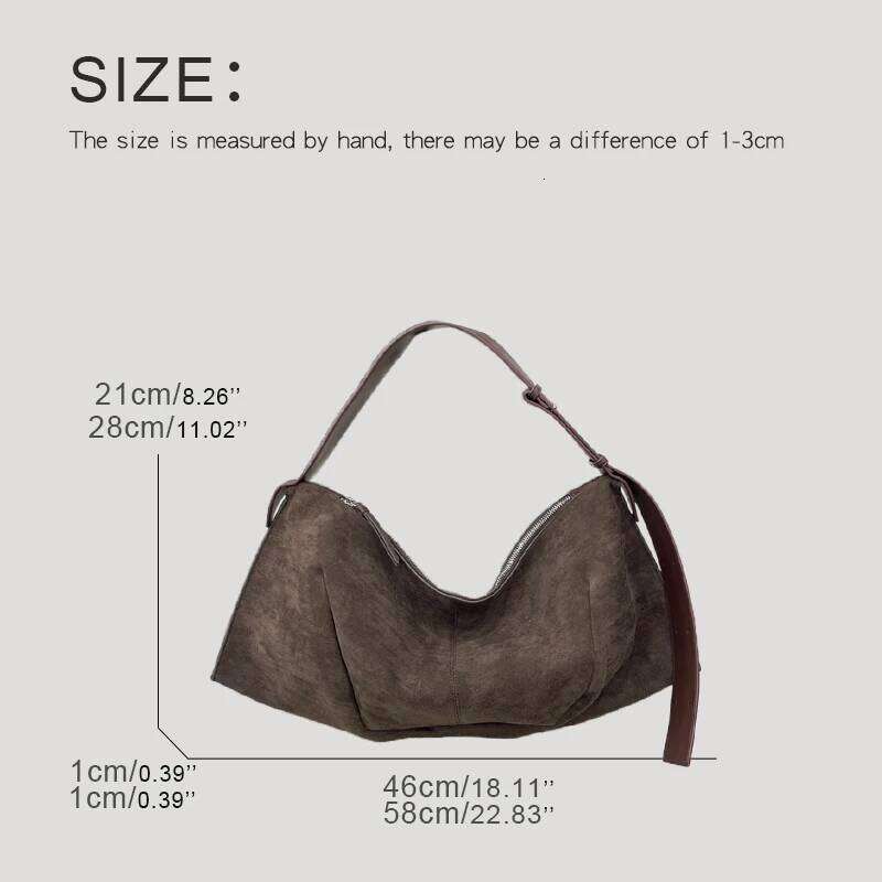 Vintage Faux Suede Slim Tote Bags For Women Designer Handbags And Purses 2024 New In Large Capacity Underarm Shoulder Bag Suotong0912 250912 Suotong25