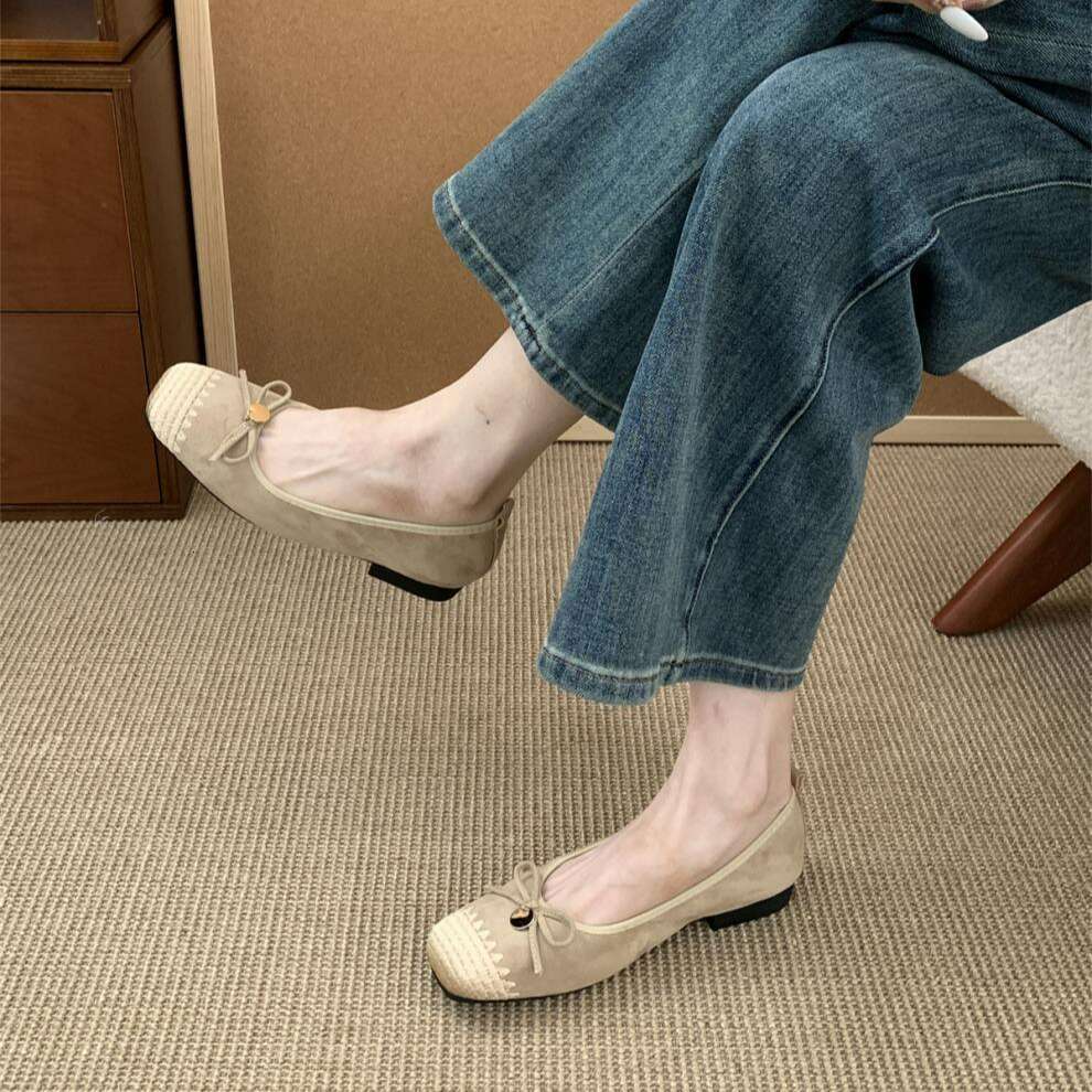 Vintage Style French Flat Ballet Flats for Women Summer 2025 New Soft Sole Slip-On Women's Loafers Moccasins