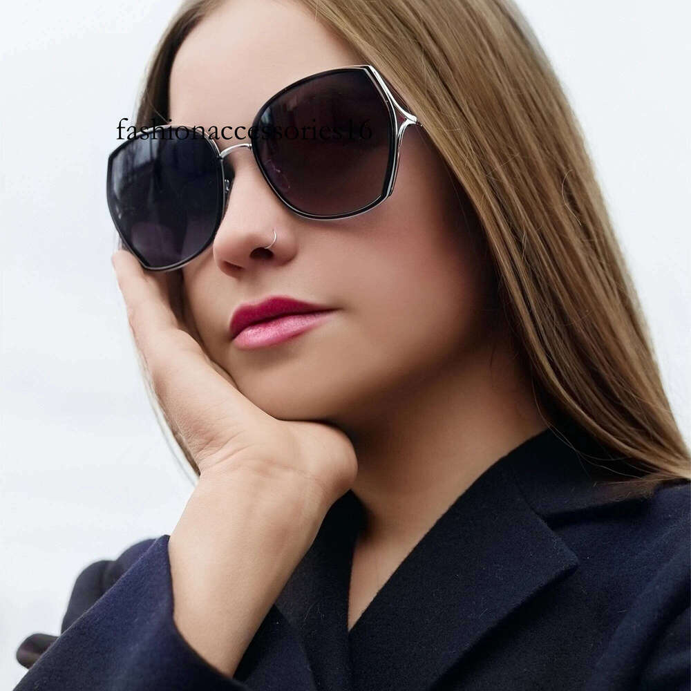 ZENOTTIC Fashion Oversized Polarized Sunglasses Women Geometric Vintage Gradient Shades UV400 Protection Metal Sun Glass