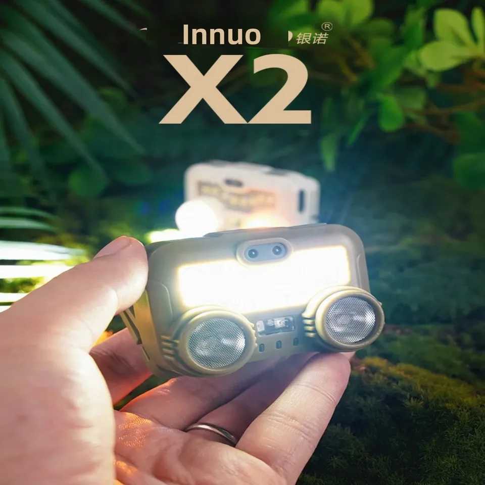 Powerful LED Headlamp IPX4 Waterproof Emergency Head Flashlight 260LM LED Headlamp 1000mAh for Outdoor Fishing Camping Hiking C250928
