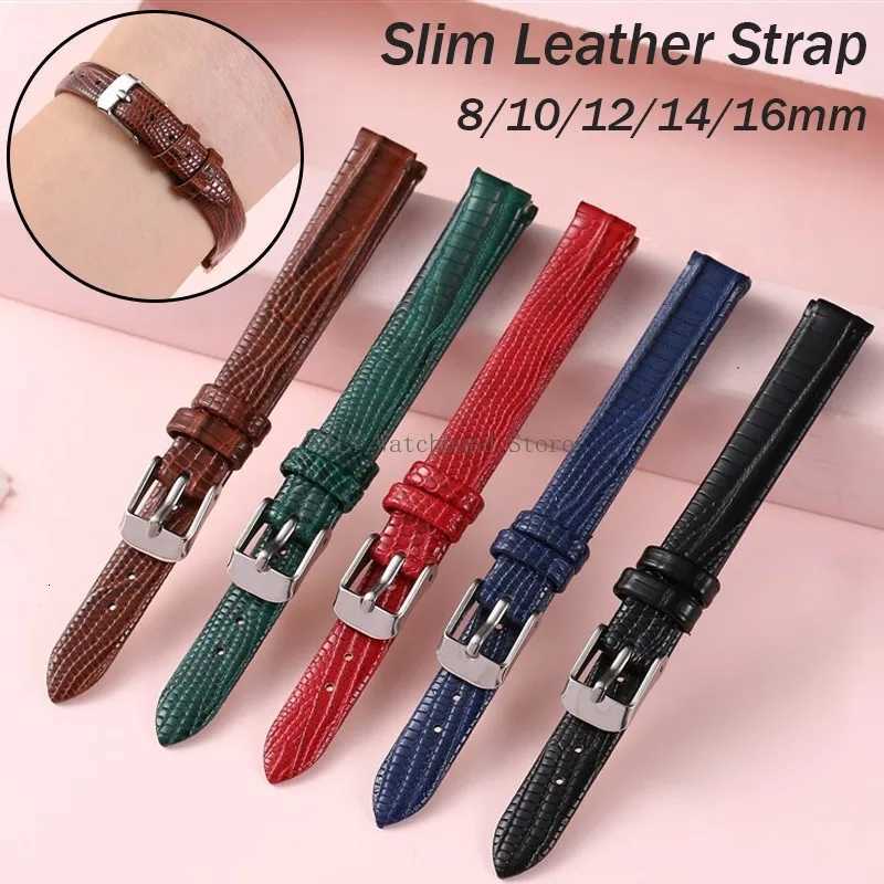 Soft Leather Watch Bands Slim Leather Watch Strap Men Women Universal Bracelets High Quality Sport Wrist Band 8mm 10mm 12mm 14mm W250928