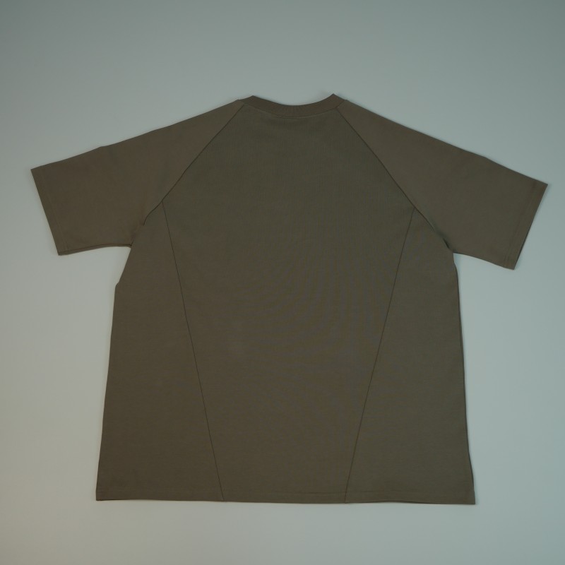 Summer Unisex Loose Breathable Tee - Retro Patchwork Cotton, Crew Neck, Zip Short-Sleeve, Casual Style, Customizable Design-01018