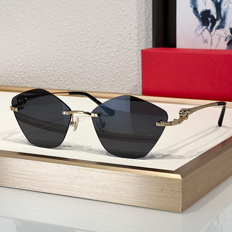 Designer Sunglasses For Women Men Rimless Polygons Eyewear 0429 Luxury Sunglasses Fashion Outdoor Goggles Anti-UV400 Glasses With Box