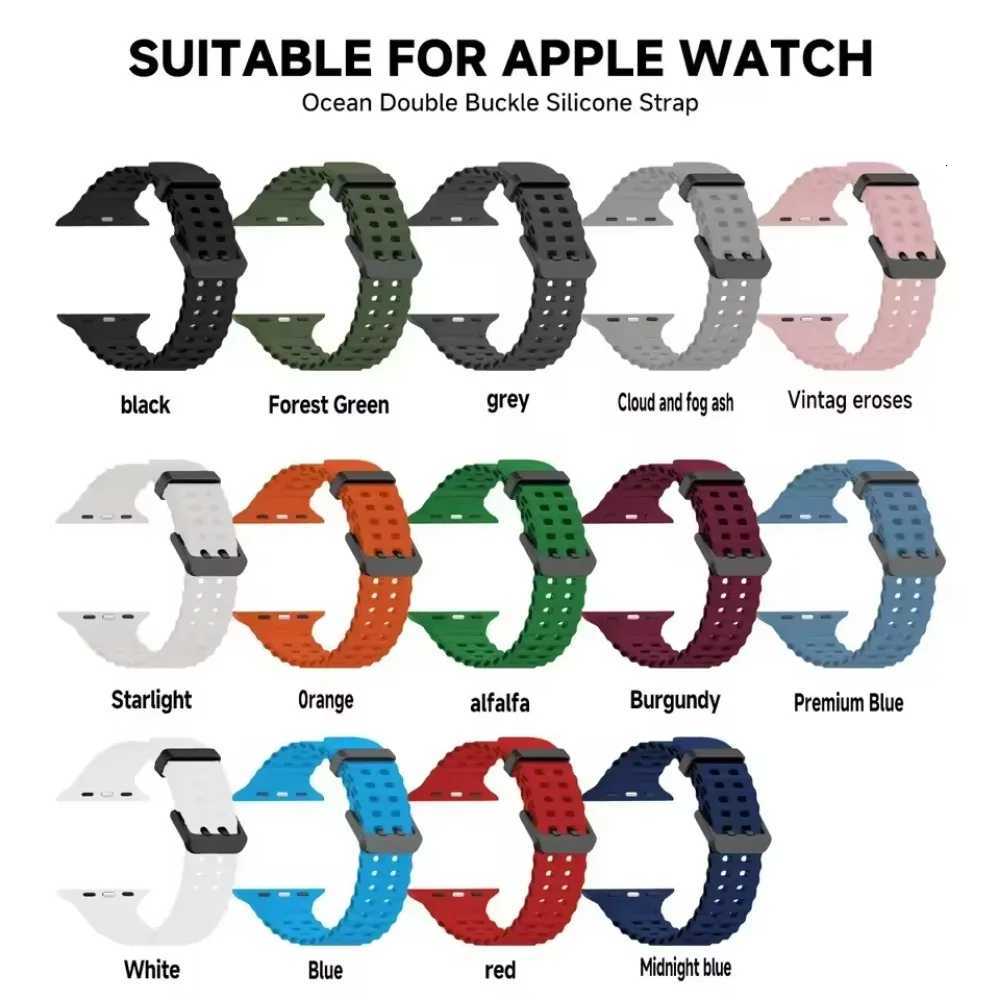 Ocean Silicone Strap for Apple Watch Band Ultra 321 49mm Series 11 10 46mm Comfortable Band IWatch 9 8 7 6 5 4 SE3 45mm 44mm W250928