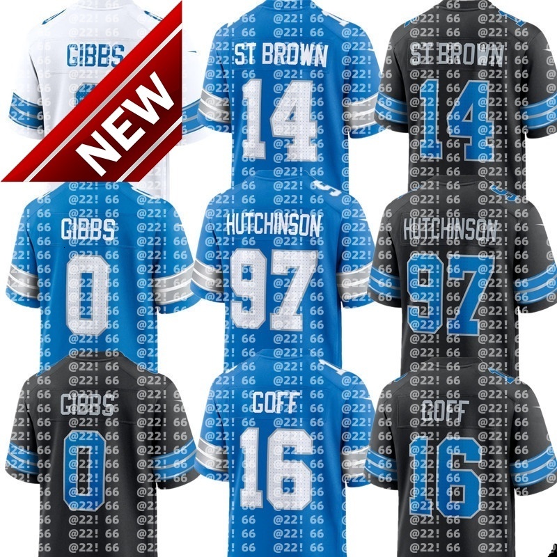 nfl Lions Jersey Amon-Ra St. Brown Jahmyr Gibbs Sam LaPorta Jake Bates Alex Anzalone Jack Campbell Terrion Arnold Tyleik Williams Derrick Barnes Dicaprio Bootle