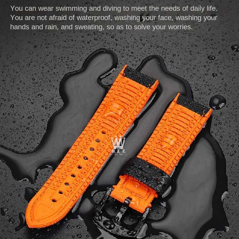 For Mark nylon yellow rubber Bottom WATCH strAP 20mm 22mm 23 24mm StrAP Men Waterproof Wrist Band WATCHband W250928
