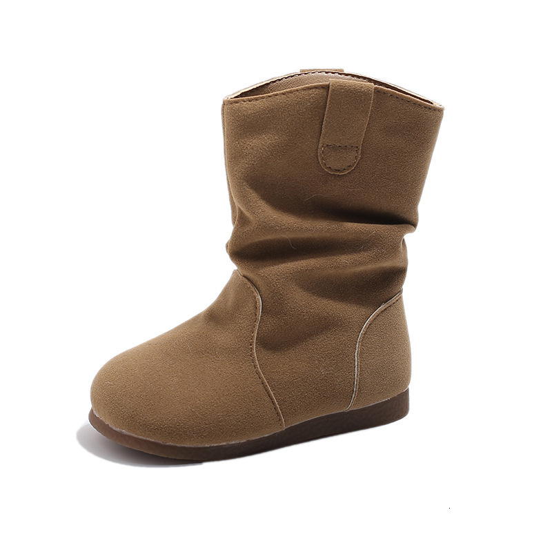 Autumn and winter new women's boots, children's Martin boots, wool lined double-layer cotton long boots, fashionable plus size children'