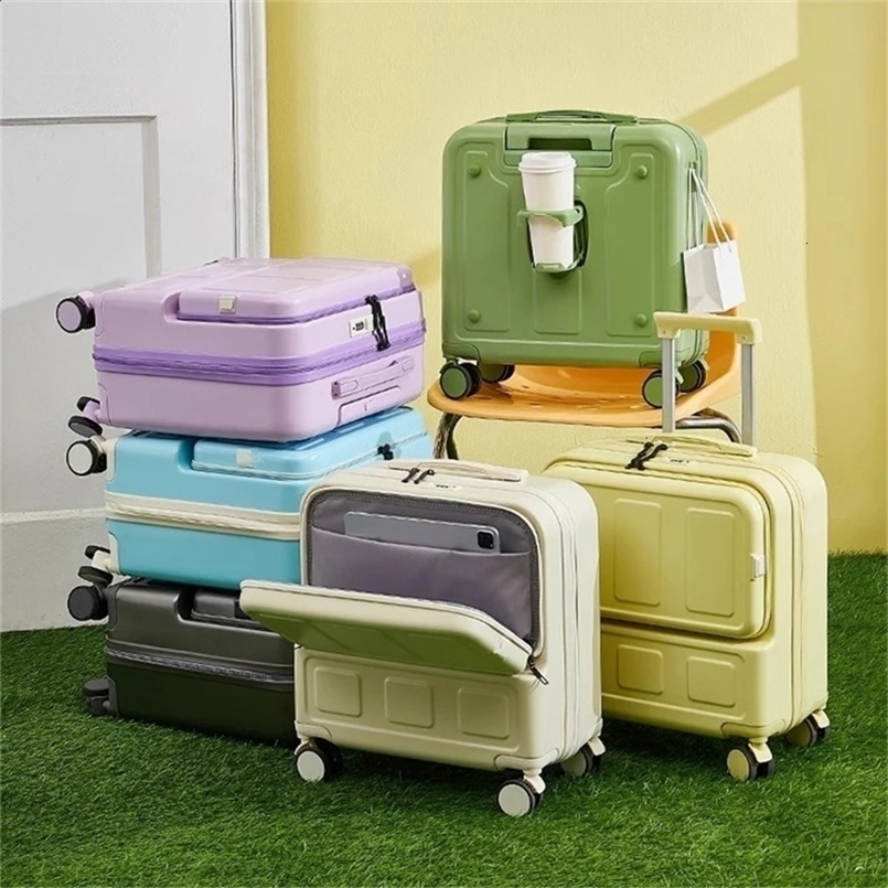 Luggage Zipper Model 18inch Cabin Maleta Small 20inch Trolley Suitcase Silent Spinner Wheel Ultralight and Portable 240830ZY