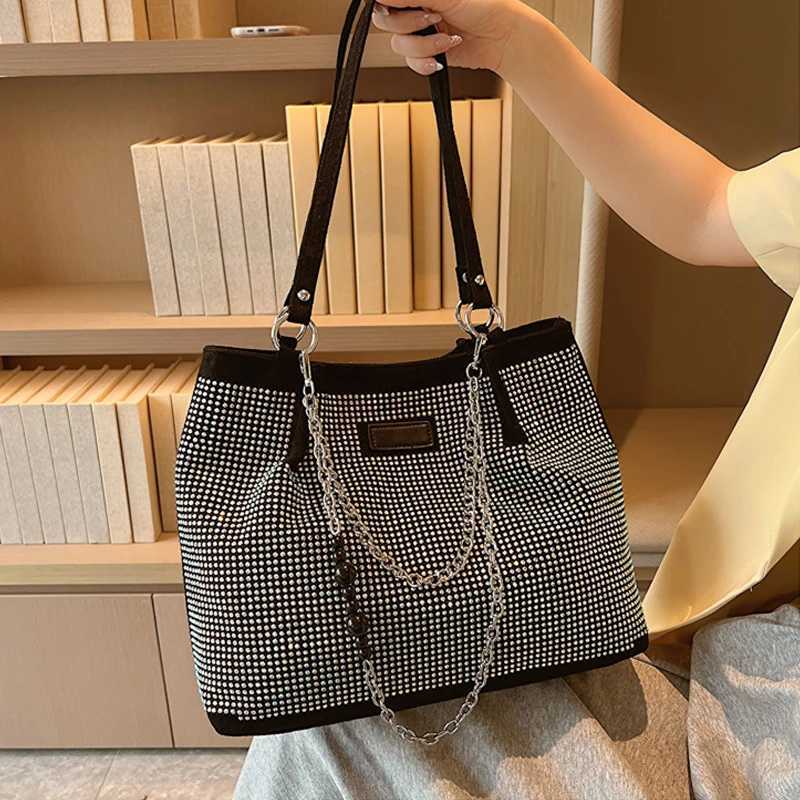 2024 High Quality Zippered Womens Bag Fashionable And Versatile Casual Sequin Handbag Large Capacity Trendy Shoulder Bag Z250928