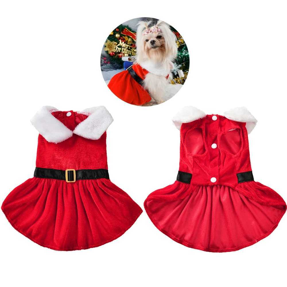 Pet Dog Dresses for Small Dogs Cat Christmas Party Red Princess Skirt Puppy Xmas Dress Chihuahua Yorkies Pug Poodle Costume X250928