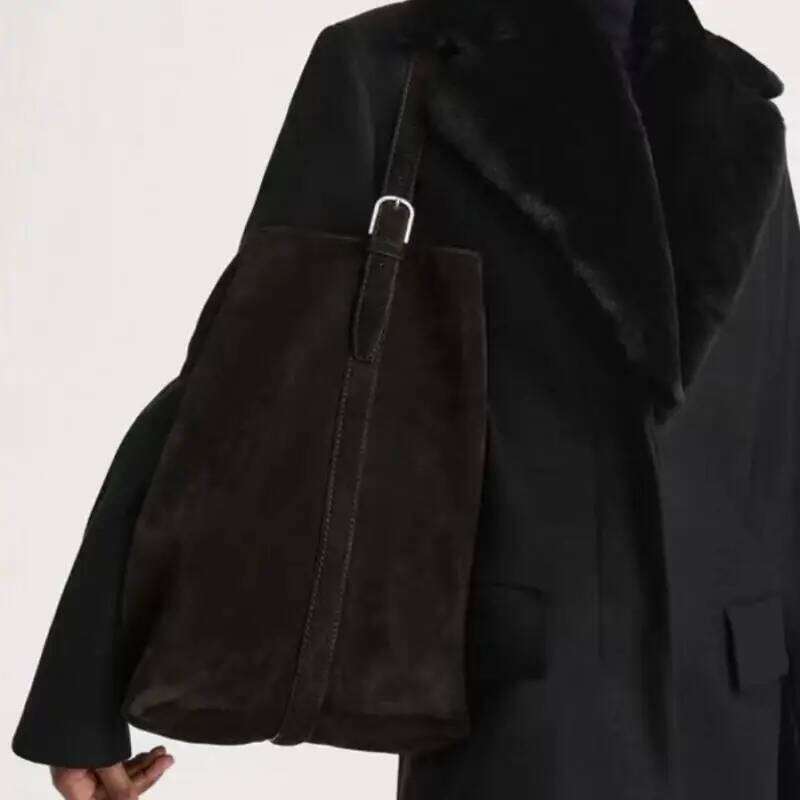 European And American Retro Suede Frosted New Commuting Simple Multifunctional Large Capacity Portable Shoulder Bag Mdng916