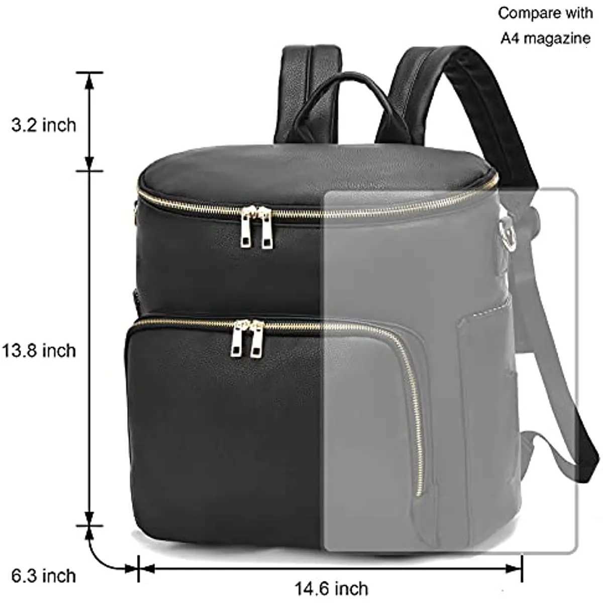 Diaper Bag Backpack Leather Backpack for Women Travel Backpack Baby Bag Large with Troller Straps Capaci for Wet ClothesXJ250928