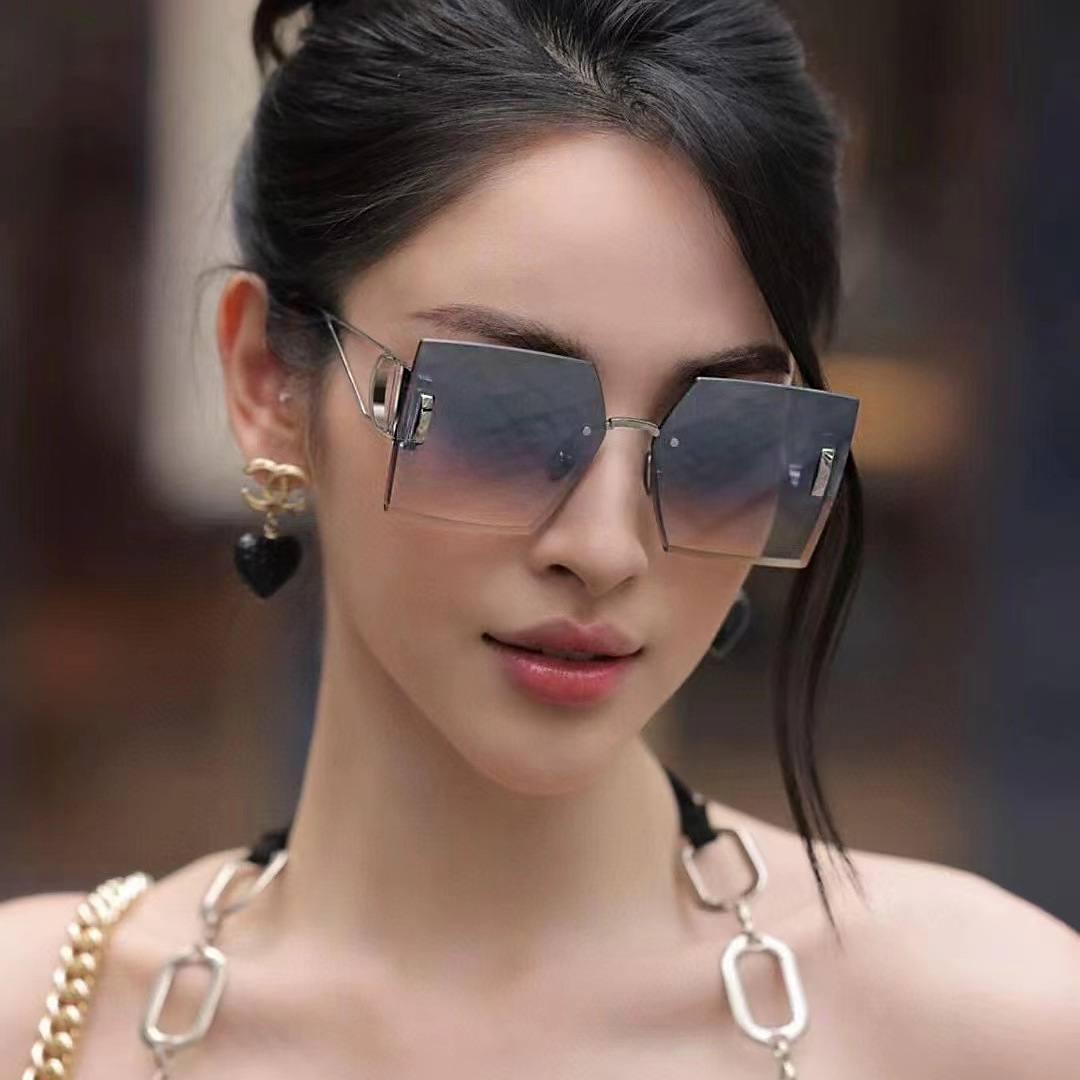 Designer Sunglasses For Women Men Diamond Edge-cut Frameless Sunglasses Polarize Sunglasses Luxury Goggle Pilot PC Frame Oversized UV400 Eyewear SP810
