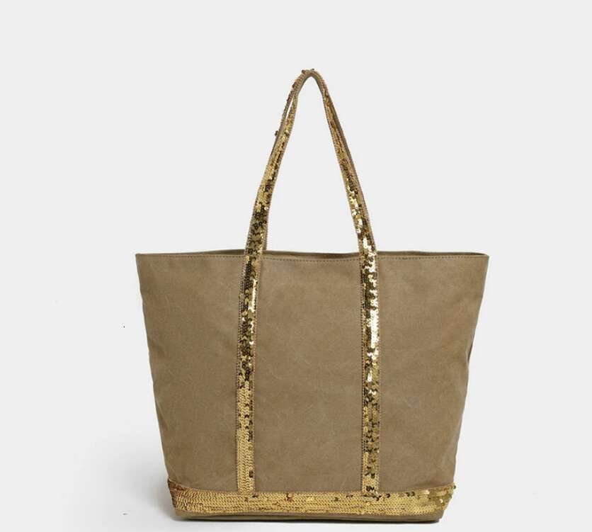 Designer Bags Women Glitter Shoulder Casual Travel Canvas Handbag Sequin Large Capacity Tote Solid Color Fashion Vintage Commuter Bag Hot Selling