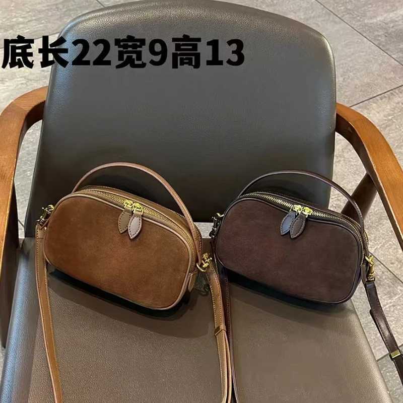 Autumn Winter Womens Cow Nubuck Leather Shoulder Bag Ladies Cowhide Handbag Female Luxury Design suede commuting Crossbody Bag Z250928