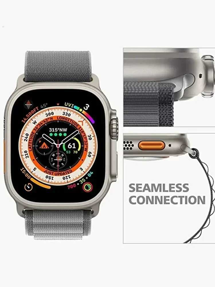 Original Strap for Apple Watch Ultra Band 49mm 44mm 45mm 40mm 41mm 42mm 38mm Alpine Loop Bracelet Correa Iwatch 9 8 7 SE 6 5 4 3 W250928